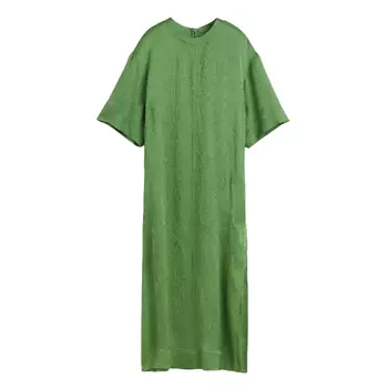 Платье из шелка H&amp;M Maxi, зеленый