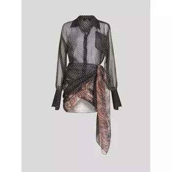 ПЛАТЬЕ ИЗ ШЕЛКОВОГО КРЕПОНА С ЮБКОЙ ETRO, черный