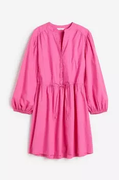Платье из смеси льна H&M, красный
