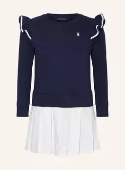 Платье из смеси материалов с оборками. Polo Ralph Lauren, мультиколор