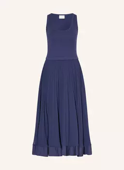 Платье из смеси материалов со складками Claudie Pierlot, синий