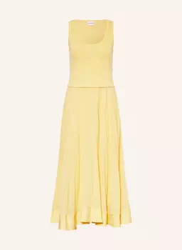 Платье из смеси материалов со складками Claudie Pierlot, желтый