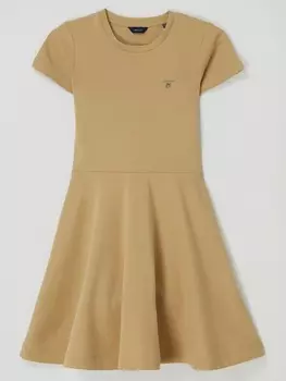 Платье из смесового хлопка Gant, коричневый