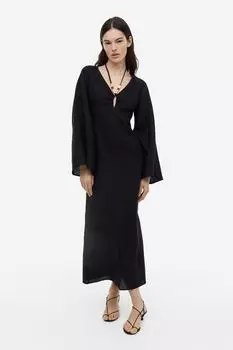 Платье из смесового льна H&M
