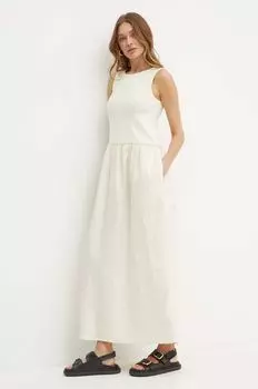 Платье из смесового льна Max&Co., бежевый