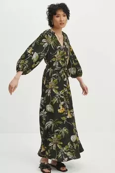 Платье из смесового льна Medicine, черный