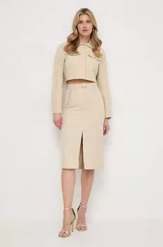 Платье из смесового льна Patrizia Pepe, бежевый