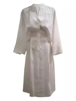 Платье из смесового шелка Agnona, белый