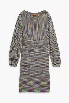 Платье из смесовой шерсти крючком. MISSONI, лавандовый