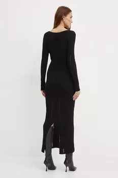 Платье из смесовой шерсти Twinset, черный
