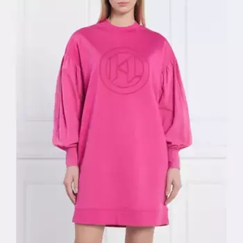 Платье из смесовой ткани Karl Lagerfeld, фуксия