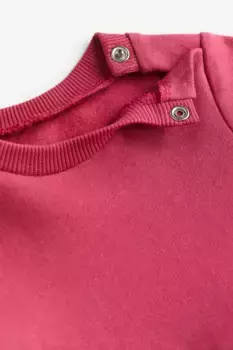 Платье из спортивного хлопкового трикотажа H&M, розовый