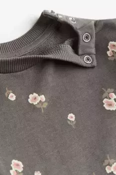 Платье из спортивного трикотажа с рисунком H&M, серый