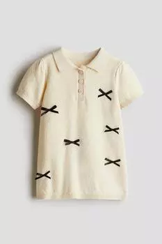 Платье из структурированного трикотажа H&M, бежевый
