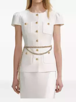 Платье из тафты Self-Portrait, нейтральный