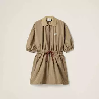 Платье из технической ткани Miu Miu, серый