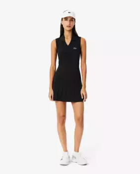 Платье из теннисных шорт без рукавов Lacoste, чёрный