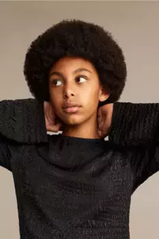 Платье из тисненой ткани H&M, черный