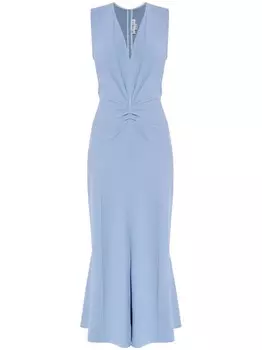 Платье из ткани кади Victoria Beckham, синий