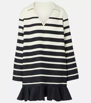 Платье из ткани «Креп-кутюр» Valentino, цвет avorio/navy