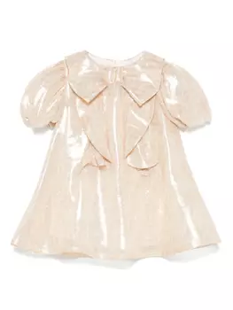 Платье из ткани ламе Fendi Kids, золотой