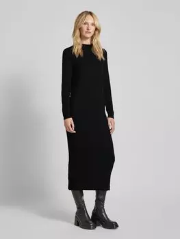 Платье из ткани с воротником-стойкой модель 'SAHRA' Vila, черный