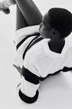 Платье из трикотажного полотна в рубчик H&M, мультиколор