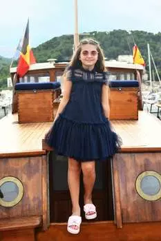 Платье из тюля Andrea в горошек Angels Face, синий