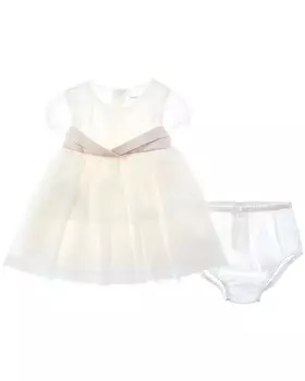 Платье из тюля Mayoral из поплина, белый