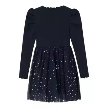 Платье из тюля Name It «NMFRAYA LS DRESS», цвет Dark Sapphire