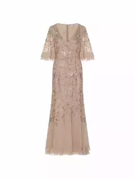 Платье из тюля Natalie RAISHMA READY TO WEAR, бежевый