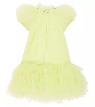Платье из тюля patina с оборками Tutu Du Monde, желтый