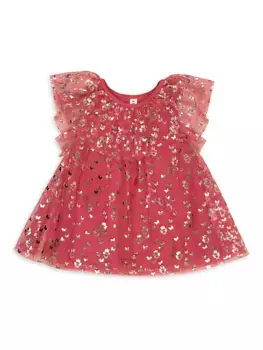 Платье из тюля с бабочками для маленьких девочек, маленьких девочек и девочек Huxbaby, мультиколор