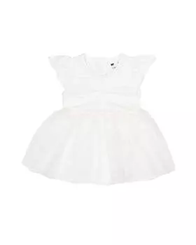 Платье из тюля с короткими рукавами от Monica + Andy, белый