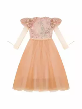 Платье из тюля с пайетками Eirene, оранжевый