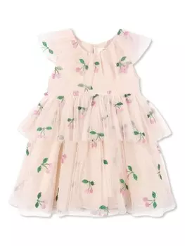 Платье из тюля с принтом Konges Sljd, розовый