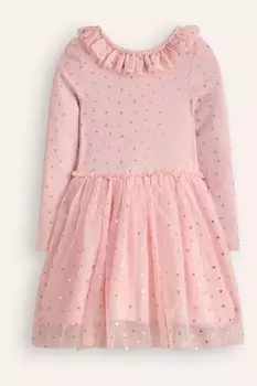 Платье из тюля с завитками Rose Boden, розовый