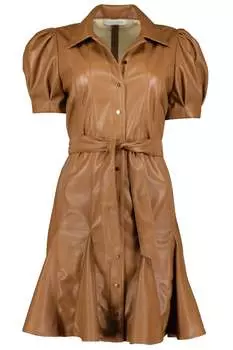 Платье из веганской кожи Clea в цвете латте bishop + young, цвет latte