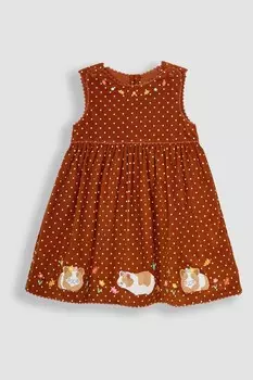 Платье из вельвета Jojo Maman Bb, коричневый