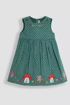 Платье из вельвета Jojo Maman Bb, зеленый