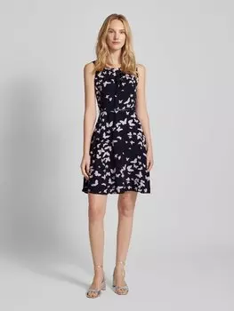 Платье из вискозы длиной до колена с поясом Christian Berg Woman Selection