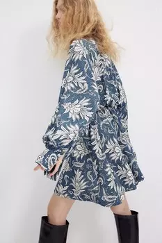 Платье из вискозы H&M, синий
