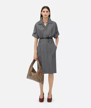 Платье из вискозы и шелка Bottega Veneta