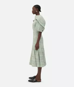 Платье из вискозы с узелками Bottega Veneta