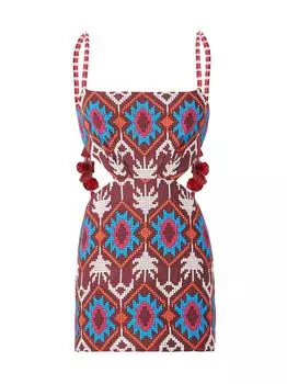 Платье из вуали с вышивкой Leyenda Anudada Johanna Ortiz, серый