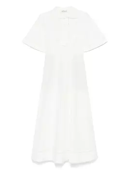 Платье из вышитого поплина Rhe, белый
