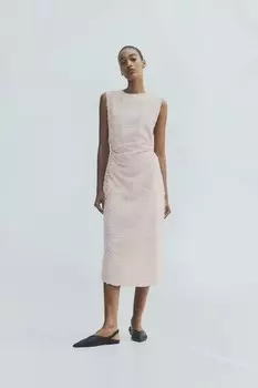 Платье из жаккардовой ткани H&M, розовый