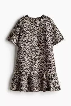 Платье из жаккардовой ткани H&M, бежевый