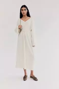 Платье из жатого джерси H&M, бежевый