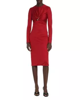 Платье из жидкого джерси Versace, красный